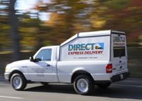 Direct Express Delivery small covered pickup truck